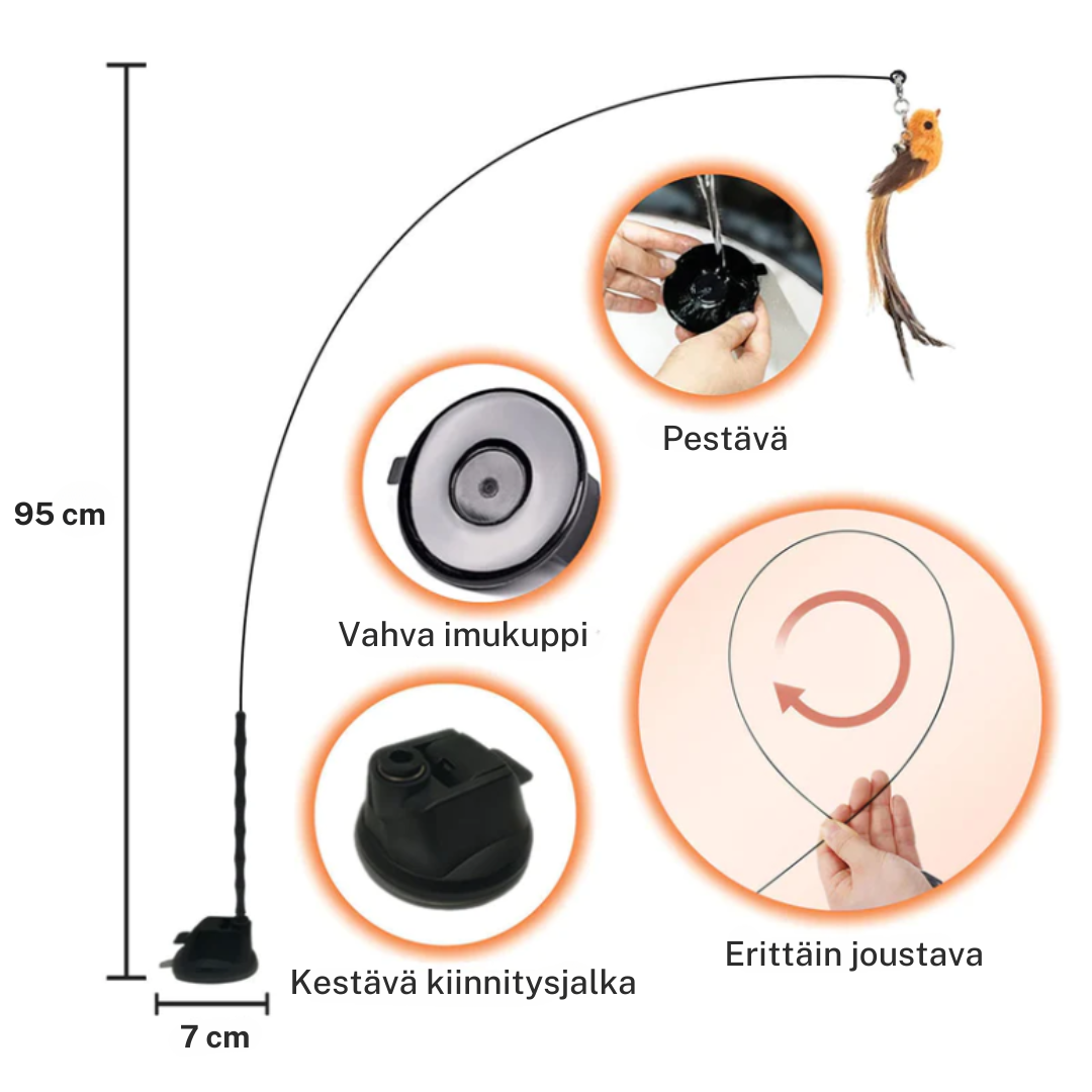 Pomppiva lintu - kissan lelu